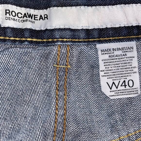 Rocawear Denim Company Long style Denim Shorts, 100% Cotton,Inseam 14, Men's 40 - Picture 3 of 4